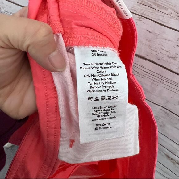 Eddie Bauer Neon Pink Aspire Chino Shorts NWT Outdoor Hiking Active Athletic - Picture 4 of 5